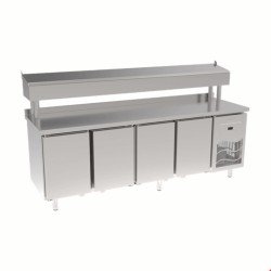 İnoksan Sgb240s -Paslanmaz Tablalı 4 Kapılı Pizza Hazırlık Ünitesi / Boru Ayaklı