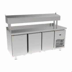 İnoksan Sgb190rs-Paslanmaz Tablalı 3 Kapılı Pizza Hazırlık Ünitesi / Boru Ayaklı