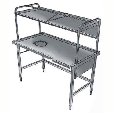 Electrolux Professional Bulaşık Kabul Tezgahı, Derinlik:1100 Mm, Basket Raflı, 1 Sıyırma Hunisi, Soldan Sağa - 1700x1100 Mm BHST1711L