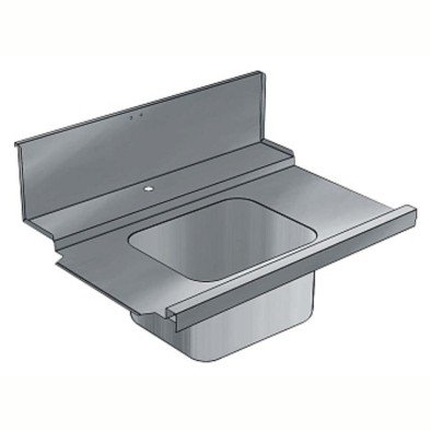 Electrolux Professional Bulaşık Giriş Tezgahı, Ayaksız, Bulaşık Kabul Tezgahı İle Giyotin Bulaşık Makinesi Arası İçin, Tek Evyeli (500x400 Mm), 300 Mm Sırt, Soldan Sağa - 1050 Mm BHHPIB10L