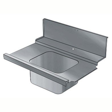 Electrolux Professional Bulaşık Giriş Tezgahı, Ayaksız, Bulaşık Kabul Tezgahı İle Giyotin Bulaşık Makinesi Arası İçin, Tek Evyeli (500x400 Mm), 300 Mm Sırt, Sağdan Sola - 1050 Mm BHHPIB10R
