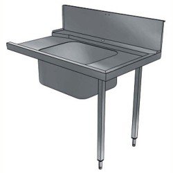 Electrolux Professional Bulaşık Giriş Tezgahı, Tek Evyeli (600x500 Mm), Giyotin Tip Bulaşık Makinesi İçin, 300 Mm Sırt, Sağdan Sola - 1200 Mm BHHPT6B12R