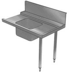 Electrolux Professional Bulaşık Giriş Tezgahı, Tek Evyeli (500x400 Mm), Sıyırma Hunisi, Giyotin Tip Bulaşık Makinesi İçin, 300 Mm Sırt, Soldan Sağa - 1400 Mm BHHPTBH14L