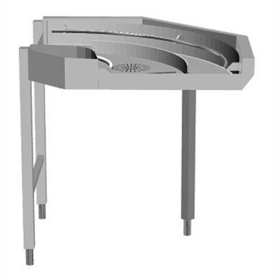 Electrolux Professional Endüstriyel Çıkış Tezgahı 90° Açılı, Bulaşık Makinesi Kontrollü, Saat Yönünün Tersine HSUC90CC