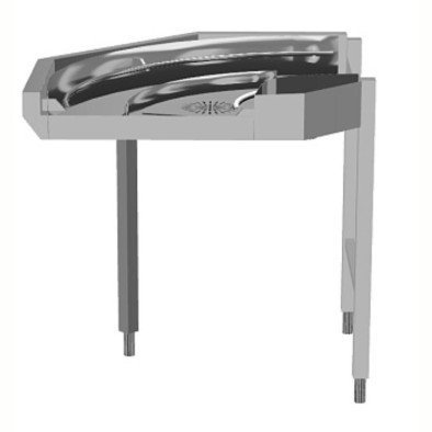 Electrolux Professional Endüstriyel Çıkış Tezgahı 90° Açılı, Bulaşık Makinesi Kontrollü, Saat Yönünde HSUC90C
