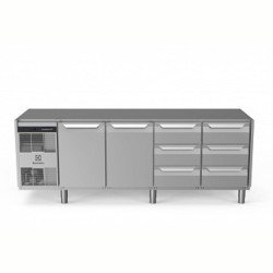 Electrolux Professional Soğutmalı Tezgah, "heavy Duty", Aısı304, Üst Tablasız, -2°/+10°c, Dijital, Tropikal - 590 Lt, 2 Kapılı + 6x? Çekmeceli EH4H7AACC Electrolux Professional Soğutmalı Tezgah, "heavy Duty", Aısı304, Üst Tablasız, -2°/+10°c, Dijital, Tropikal - 590 Lt, 2 Kapılı + 6x? Çekmeceli EH4H7AACC