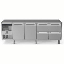 Electrolux Professional Endüstriyel Soğutmalı Tezgah, "heavy Duty", Aısı304, -2°/+10°c, Dijital, Tropikal - 590 Lt, 2 Kapılı + 4x½ Çekmeceli Üst Tablasız EH4H7AABB