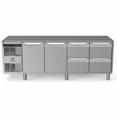 Electrolux Professional Endüstriyel Soğutmalı Tezgah, "heavy Duty", Aısı304, -2°/+10°c, Dijital, Tropikal - 590 Lt, 2 Kapılı + 4x½ Çekmeceli Üst Tablasız EH4H7AABB