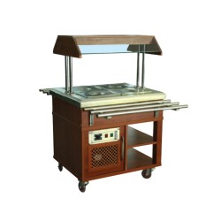 Atalay ASSB-02 Saladbarlar Orta Tip Ahşap Kaplama GN 1/1 x 2 - 230 V