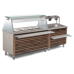 Empero EMP.BEN.41 Sıcak Servis Ünitesi Üst Raflı Sürgü Standlı 1800x730x850/1350 (4 Sıcak+1 Nötr) Empero EMP.BEN.41 Sıcak Servis Ünitesi Üst Raflı Sürgü Standlı 1800x730x850/1350 (4 Sıcak+1 Nötr)