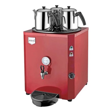 Remta Jumbo Çay Makinesi 40 litre 3 demlik dahil Kırmızı