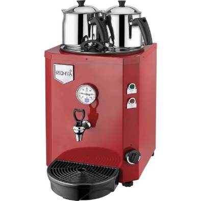 Remta Jumbo Kırmızı Çay Makinesi 13 litre 2 demlik dahil