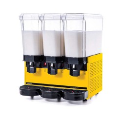 Samixir 60.MMMY Triple Soğuk İçecek Dispenseri,20+20+20L,Karıştırıcılı,Sarı