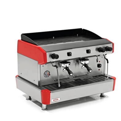Espresso Kahve Mak. - 2 grup - yarı otomatik - Empero EMP.CPC.2GR - kırmızı
