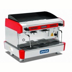 eMutfak EMP.CPC.2GR-D Espresso Kahve Mak. - 2 grup - tam otomatik - kırmızı  (Empero Garantili)