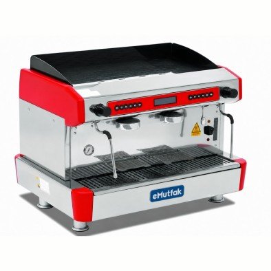 eMutfak EMP.CPC.2GR-D Espresso Kahve Mak. - 2 grup - tam otomatik - kırmızı  (Empero Garantili)