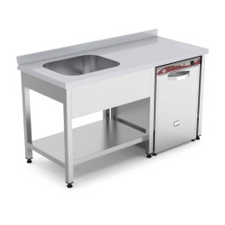 Empero EMP.E.71885-1EMT-R Tek Evyeli Alt Raflı Tezgah Sağ 1800*700*850 (makina Girişli)