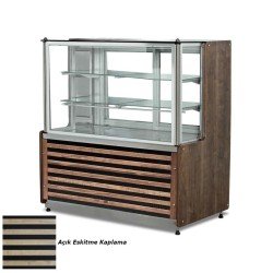 Empero EMP.MZ.200.A.DC-A Merkür Et Ve Meze Vitrini Ahşap Dekorlu