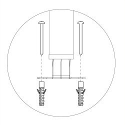 Electrolux Professional BHFF 2 Kare Ayak İçin Zemin Ankraj Kiti ,865386