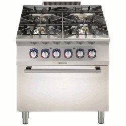 Electrolux Professional E9GCGH4CE0 4 Ocak(1x10;3x6kw)g.kuzine+e.fırın-800mm ,391010