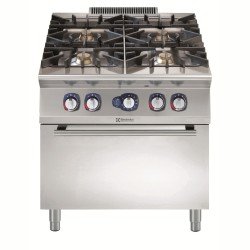 Electrolux Professional E9GCGH4CGL 4 Ocaklı (6kw) Gaz.kuzine,fırınlı-800mm ,391004