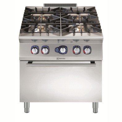 Electrolux Professional E9GCGH4CGL 4 Ocaklı (6kw) Gaz.kuzine,fırınlı-800mm ,391004