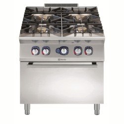 Electrolux Professional E9GCGH4CGM 4 Ocaklı (10kw) Gazlı Kuzine+fırın-800mm ,391006