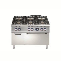 Electrolux Professional E9GCGL6C1M 6 Ocak(10kw) G.kuzine+fırın+dolap-1200mm ,391014