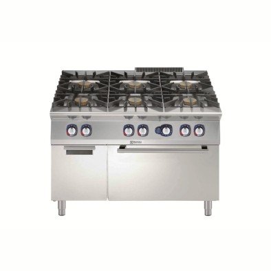 Electrolux Professional E9GCGL6C1M 6 Ocak(10kw) G.kuzine+fırın+dolap-1200mm ,391014