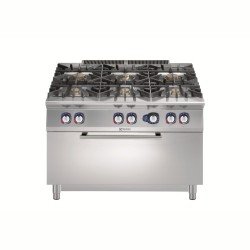 Electrolux Professional E9GCGL6CL0 6 Açık Ateş.g.kuzine+geniş Fırın-1200mm ,391015