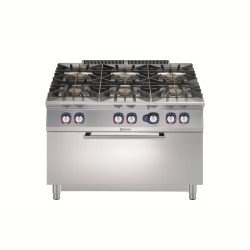 Electrolux Professional E9GCGL6CLM 6 Ocak-10kw G.kuzine+geniş Fırın-1200mm ,391016