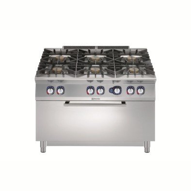 Electrolux Professional E9GCGL6CLM 6 Ocak-10kw G.kuzine+geniş Fırın-1200mm ,391016