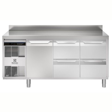 Electrolux Professional EH3H3ABB Endüstriyel Tip S.tezgah,440l,1 Kapı+4 Çekmece,sırtlı-hd ,710046