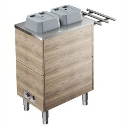 Electrolux Professional F24H250AFT Mobil Tabak Dispenseri, Isıtmalı, 2 Silindirli,tek Taraflı Tepsi Kaydırma,tabak Çapı 180-250mm Y=900 ,322126