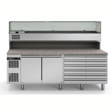 Electrolux Professional RCSH2D12W Endüstriyel Pizza Hazırlık Tezgahı-2kapı-6çekmeceli ,725189