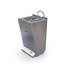 Erginoks 6EV00124 Ayaktan Kumandalı (pedallı) El Yıkama Evyesi - çift su girişli - sabun dispenserli - 50x45x85 cm Erginoks 6EV00124 Ayaktan Kumandalı (pedallı) El Yıkama Evyesi - çift su girişli - sabun dispenserli - 50x45x85 cm