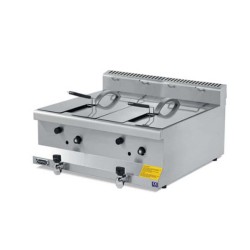 Empero EMP.6FG020 Gazlı Fritöz - 2x10 Litre Yağ Kapasiteli - Tahliyeli - Doğalgazlı