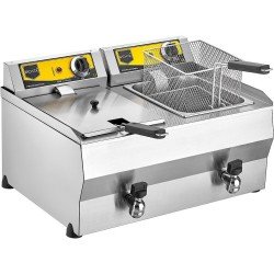 Remta R111Çiftli Yağ Tahliye Musluklu Fritöz