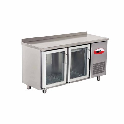 Empero EMP.150.60.03 Tezgah Tipi Buzdolabı (Fanlı) - 2 CAM Kapılı - 150x60x85 cm