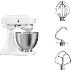 KitchenAid Classic Set Üstü Mikser Parlak Beyaz - 4,3lt - 5K45SSEWH KitchenAid Classic Set Üstü Mikser Parlak Beyaz - 4,3lt - 5K45SSEWH