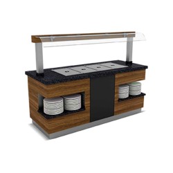 Empero SML.SSB.02 Sümela Sıcak Servis Ünitesi Benmari Nefeslikli 3x1/1 Gn 1600*900*900/1550