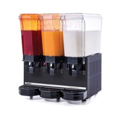 Samixir 60.SSMB Klasik Triple Soğuk İçecek Dispenseri, 20+20+20 L, Fıskiyeli-Fıskiyeli-Karıştırıcılı, Siyah