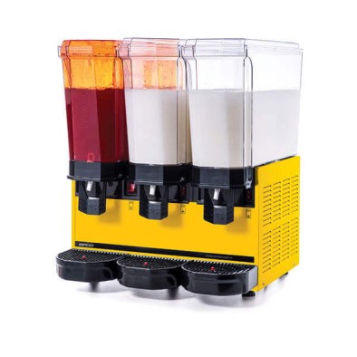 Samixir 60.SMMY Klasik Triple Soğuk İçecek Dispenseri, 20+20+20 L, Fıskiye-Karıştırıcı-Karıştırıcı, Sarı