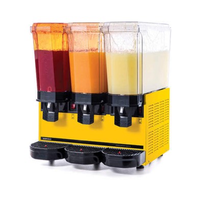 Samixir 60.SSSY Klasik Triple Soğuk İçecek Dispenseri, 20+20+20 L, Fıskiyeli, Sarı
