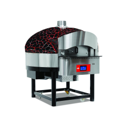 Empero EMP.SPO.02-D-BR-NG Dijital Gazlı Döner Taban Pizza Fırını 9 Pizza Kapasiteli - Siyah, Kırmızı Doğalgazlı