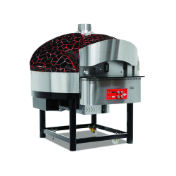 Empero EMP.SPO.02-BR-LPG Gazlı Döner Tabanlı Pizza Fırını 9 Pizza Kapasiteli - Siyah, Kırmızı LPG'li