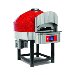 Empero EMP.SPO.03-D-RB-NG Dijital Gazlı Sabit Tabanlı Pizza Fırını 9 Pizza Kapasiteli - Kırmızı, Siyah Doğalgazlı