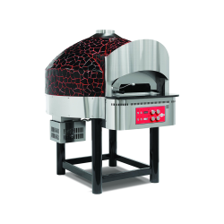 Empero EMP.SPO.04-BR-LPG Gazlı Döner Tabanlı Pizza Fırını 6 Pizza Kapasitel - Siyah, Kırmızı LPG'li