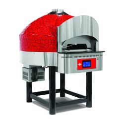 Empero EMP.SPO.04-D-RB-NG Dijital Gazlı Döner Taban Pizza Fırını 6 Pizza Kapasiteli - Kırmızı, Siyah Doğalgazlı