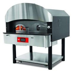 Empero EMP.SPO.05-D-NG Digital Gazlı ve Odunlu Döner Tabanlı Pizza Fırını 6 Pizza Kapasiteli - Doğalgazlı